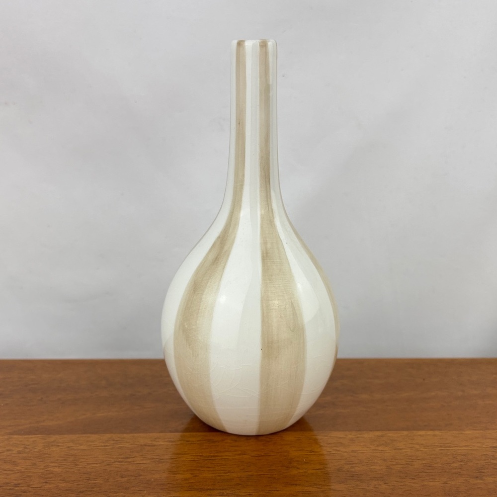 Vintage Johnathan Adler happy home stripes glass bud vase